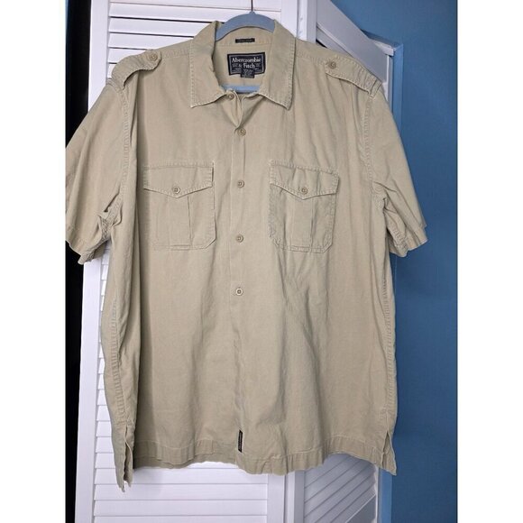 Abercrombie & Fitch Safari Button Shirt Short Sleeve XL Outdoor - Picture 8 of 16